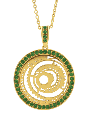 Emerald Rising Sun Pendant