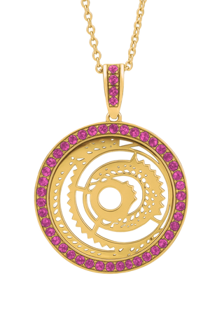Red Tourmaline Rising Sun Pendant cutout