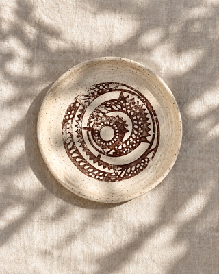 Rising Sun Tableware dessert plate, hand thrown in Malibu