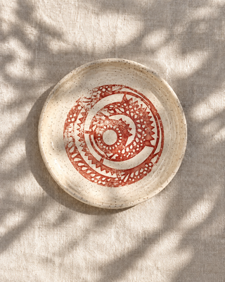 Rising Sun Tableware dessert plate, hand thrown in Malibu