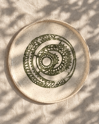 Rising Sun Tableware dinner plate, hand thrown in Malibu