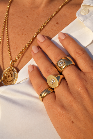 Twilight Star Diamond Cigar Band in 18k gold
