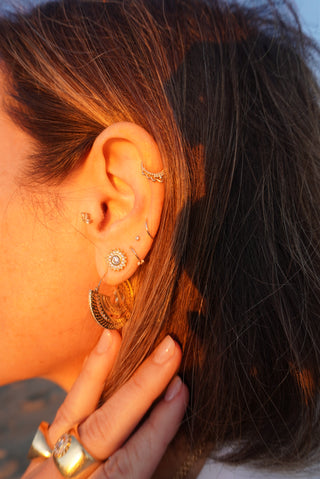 Twilight Star Diamond Studs in 18k gold