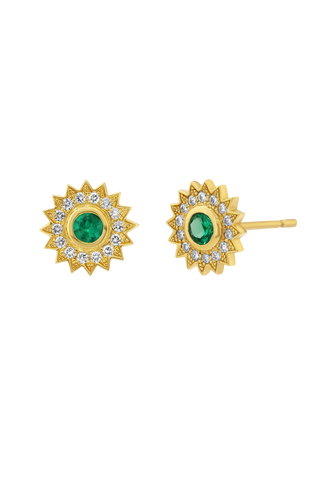 Twilight Star Emerald Studs