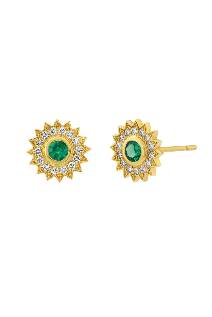 Twilight Star Emerald Studs