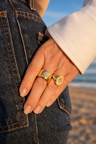 Twilight Star rings in 18k gold